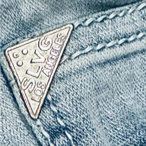 👖🦋 BUCKLE SALVAGE “Havoc” Slim Straight Jeans | Lt. Wash Distressed Women’s 29S - Picture 9 of 9